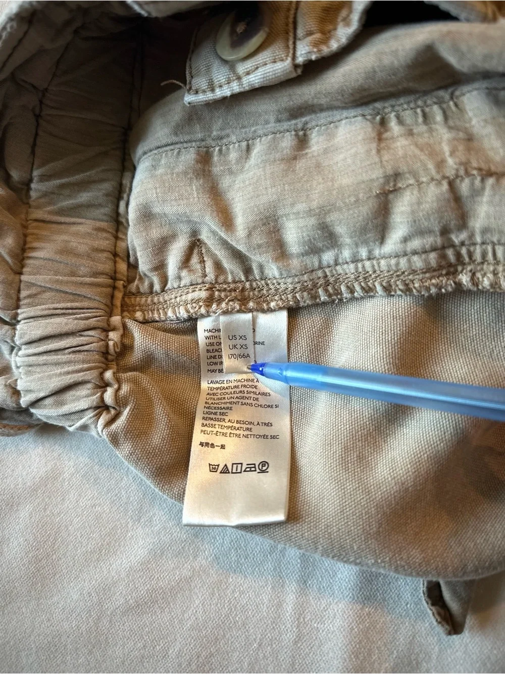 Free People Tan Paperbag Waist Drawstring Chinos